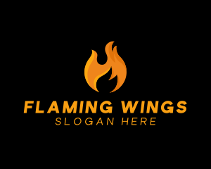 Hot Fire Flame logo design