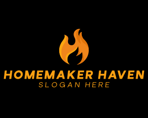 Hot Fire Flame logo design