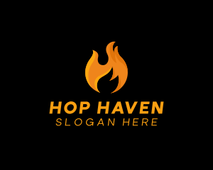 Hot Fire Flame logo design