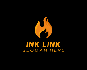 Hot Fire Flame logo design