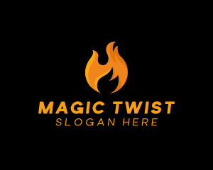 Hot Fire Flame logo design