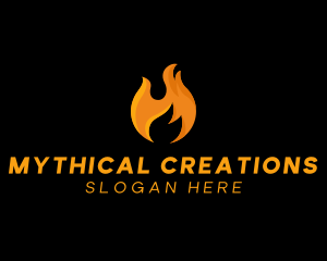 Hot Fire Flame logo design