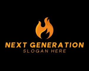 Hot Fire Flame logo design