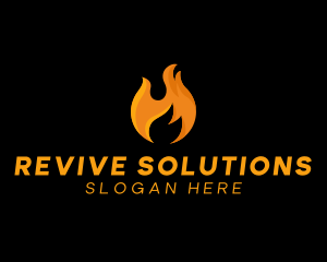 Hot Fire Flame logo design