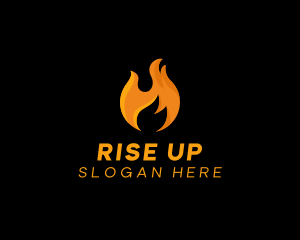 Hot Fire Flame logo design