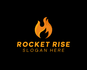 Hot Fire Flame logo design