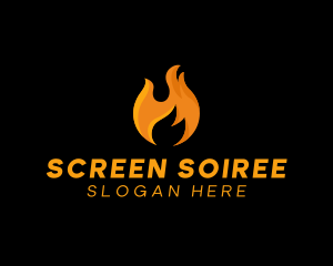 Hot Fire Flame logo design