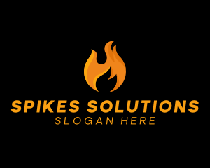 Hot Fire Flame logo design