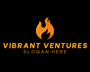 Hot Fire Flame logo design