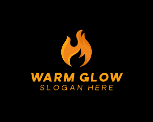 Hot Fire Flame logo design