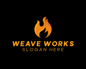 Hot Fire Flame logo design