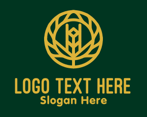 Gold Wheat Agriculture logo design
