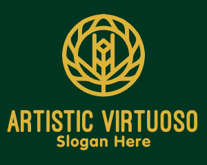 Gold Wheat Agriculture logo design