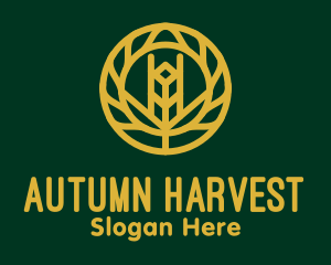 Gold Wheat Agriculture logo design