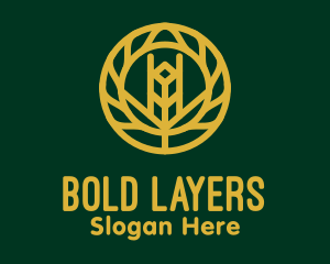 Gold Wheat Agriculture logo design