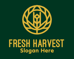 Gold Wheat Agriculture logo design