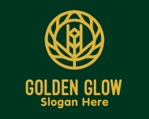 Gold Wheat Agriculture logo design