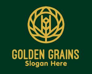 Gold Wheat Agriculture logo design