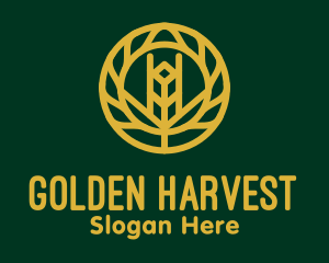 Gold Wheat Agriculture logo design