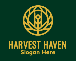 Gold Wheat Agriculture logo design