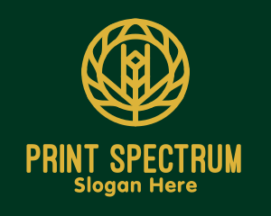 Gold Wheat Agriculture logo design