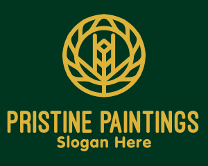 Gold Wheat Agriculture logo design