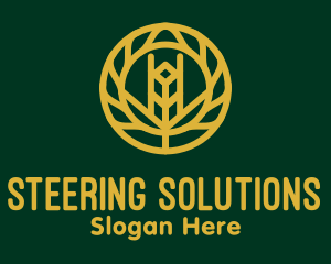 Gold Wheat Agriculture logo design