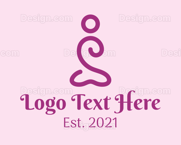 Minimalist Yoga Pose Logo
