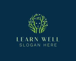 Human Face Tree Wellness logo design