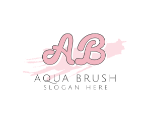 Brush Stroke Feminine Cosmetics   logo design