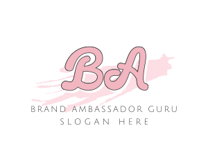 Brush Stroke Feminine Cosmetics   logo design