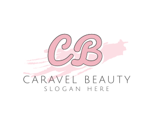 Brush Stroke Feminine Cosmetics   logo design