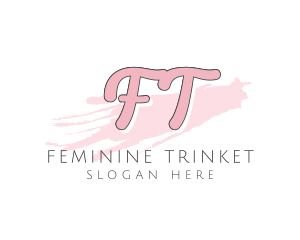 Brush Stroke Feminine Cosmetics   logo design