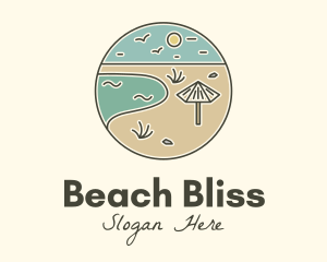 Summer Beach Umbrella logo design