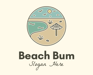 Summer Beach Umbrella logo design