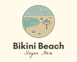 Summer Beach Umbrella logo design