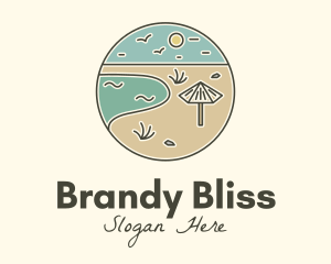 Summer Beach Umbrella logo design