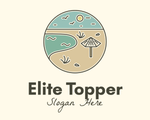 Summer Beach Umbrella logo design