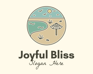 Summer Beach Umbrella logo design