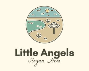 Summer Beach Umbrella logo design