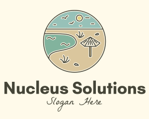 Summer Beach Umbrella logo design