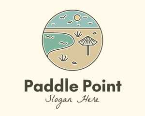 Summer Beach Umbrella logo design