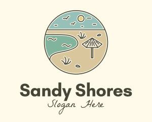 Summer Beach Umbrella logo design