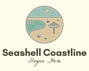 Summer Beach Umbrella logo design