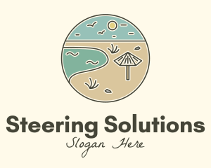 Summer Beach Umbrella logo design