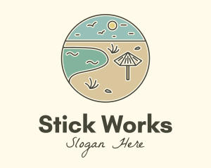 Summer Beach Umbrella logo design