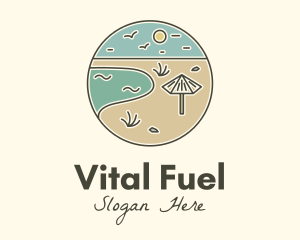 Summer Beach Umbrella logo design