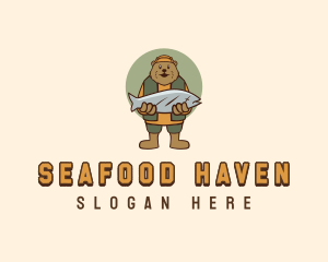  Fishing Bear Seafood logo design