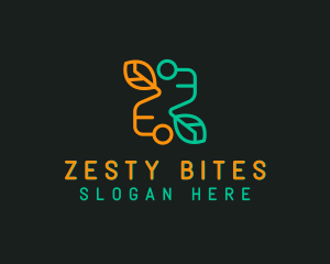 Biotech Leaf Letter Z logo design