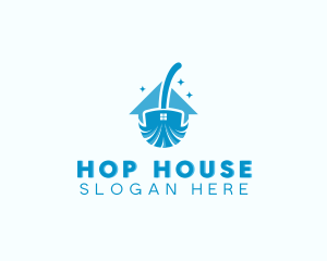 Broom House Cleaning logo design